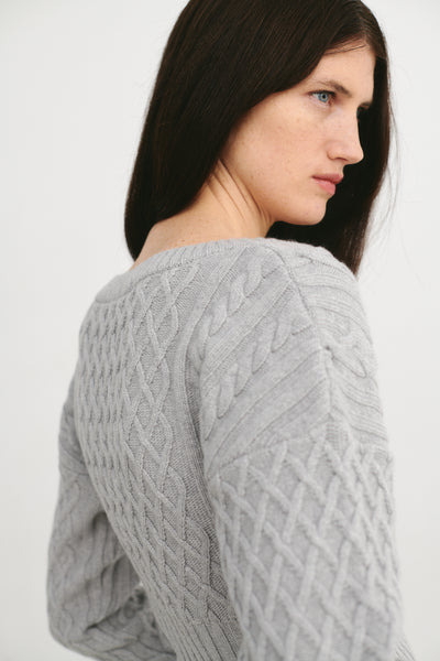 Victoria Cropped Cardigan Grey – ATTIRE THE STUDIO