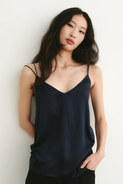 Iza Silk Cami Navy – ATTIRE THE STUDIO