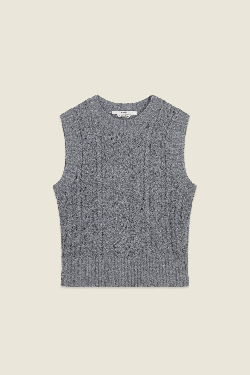 Feli Sleeveless Sweater Grey