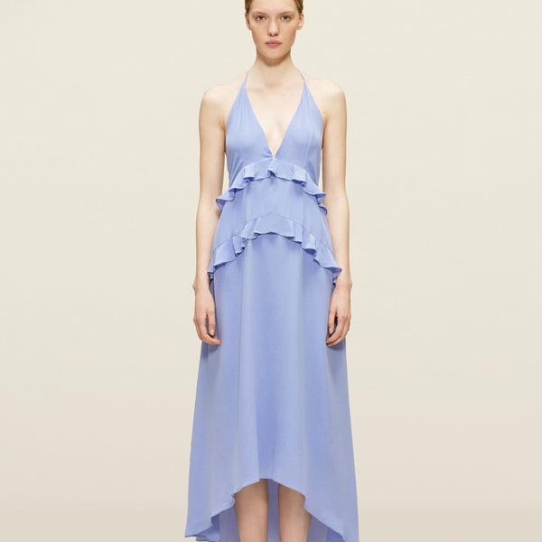 holly asymmetric ruffle maxi dress Holly Dress Lilac – ATTIRE THE STUDIO