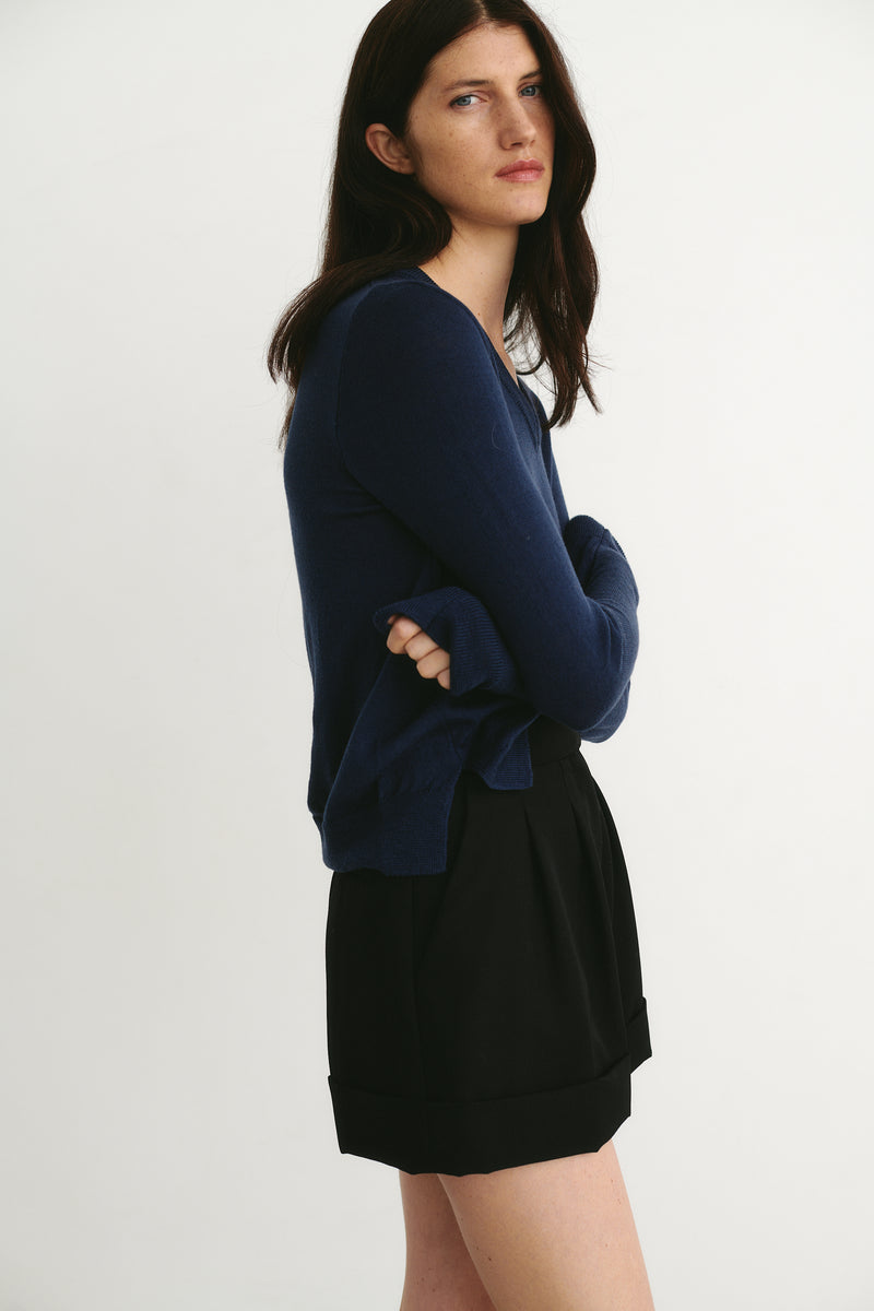 Sonia V-Neck Sweater Blue