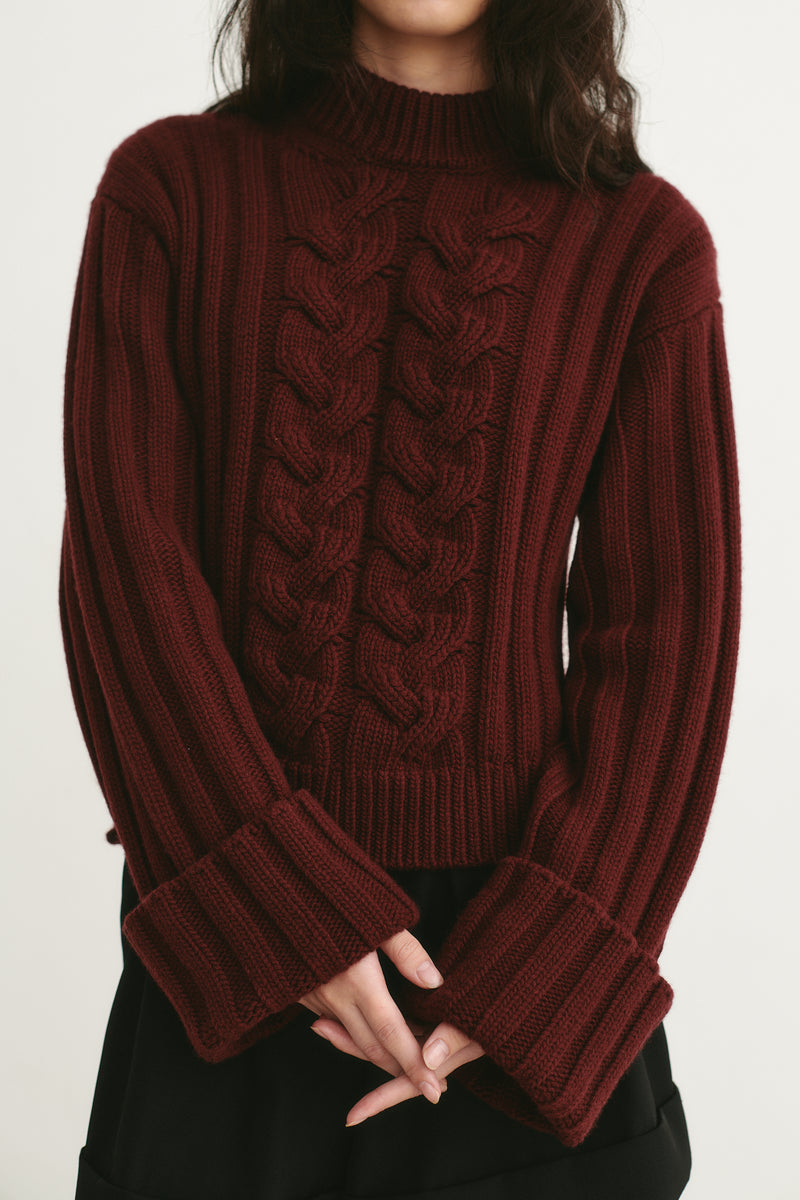 Courchevel Sweater Aubergine