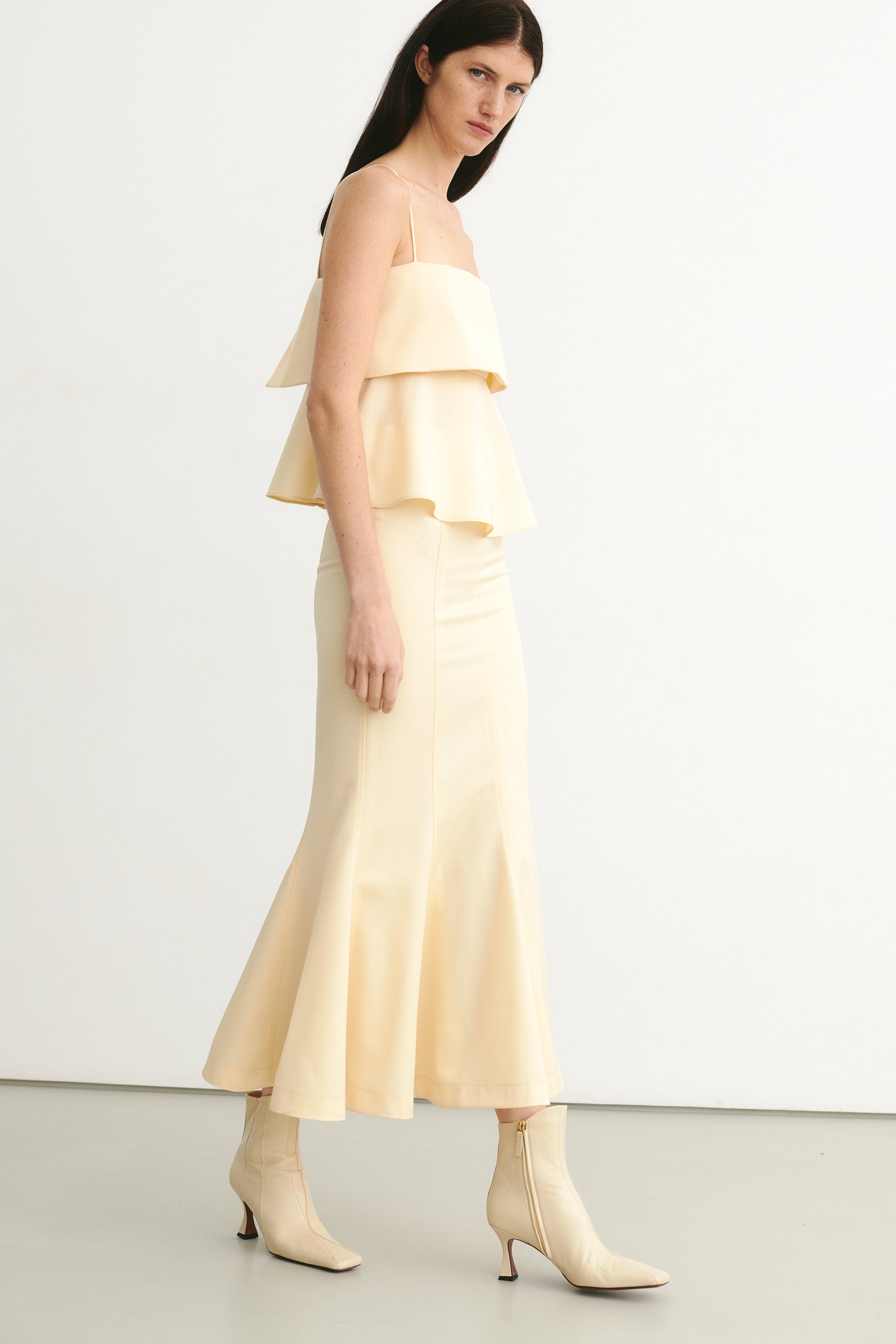 Anne Midi Skirt Butter Cream  ATTIRE THE STUDIO