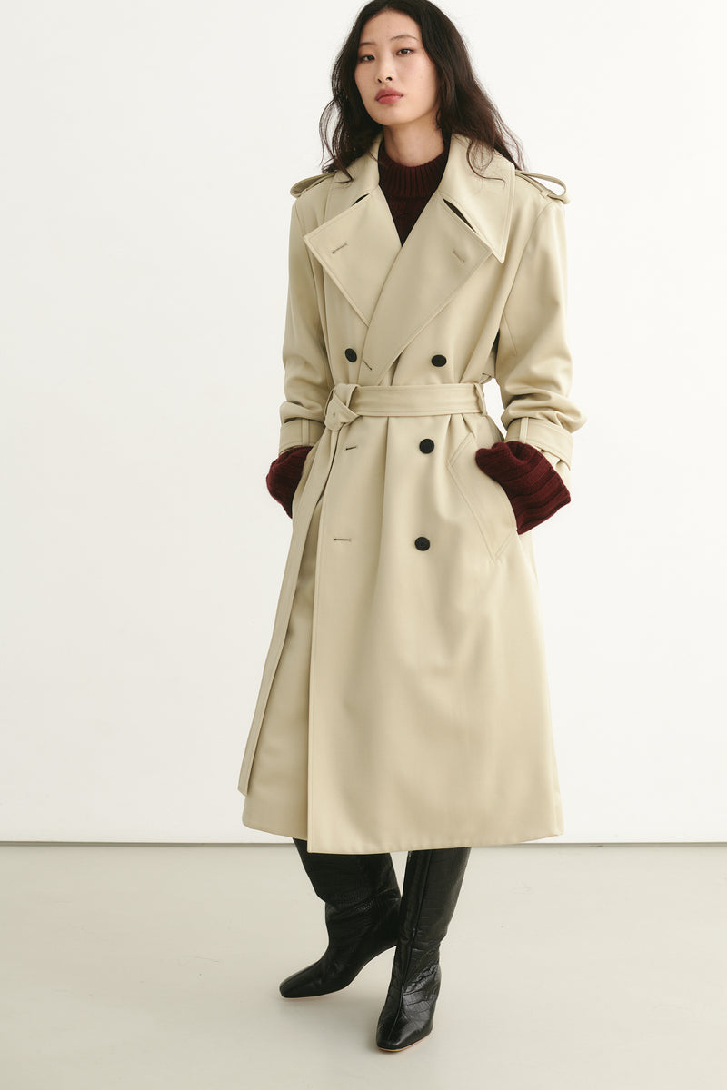 Isaac Trench Coat Sand