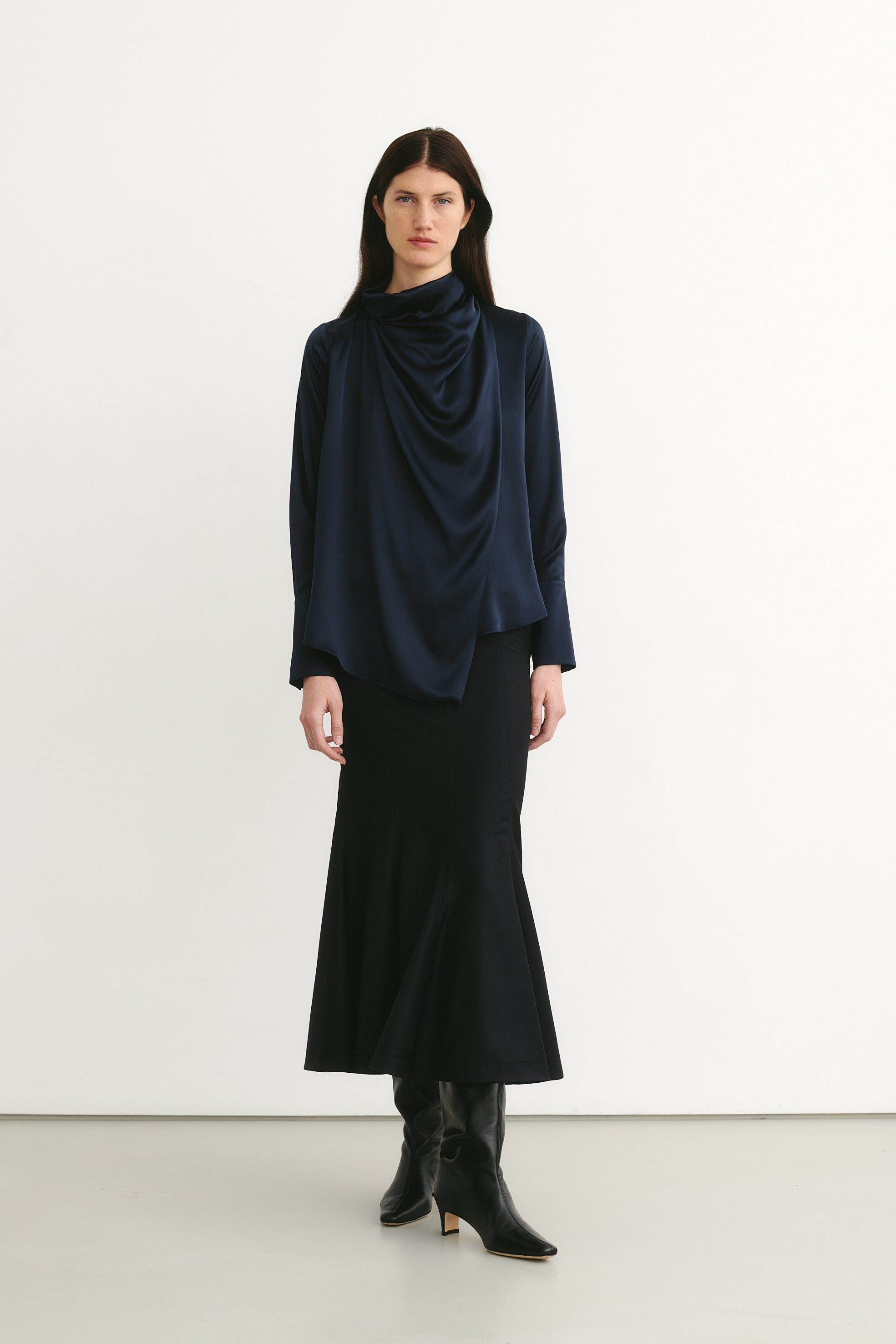 Annie Drape Skirt Black main image 1
