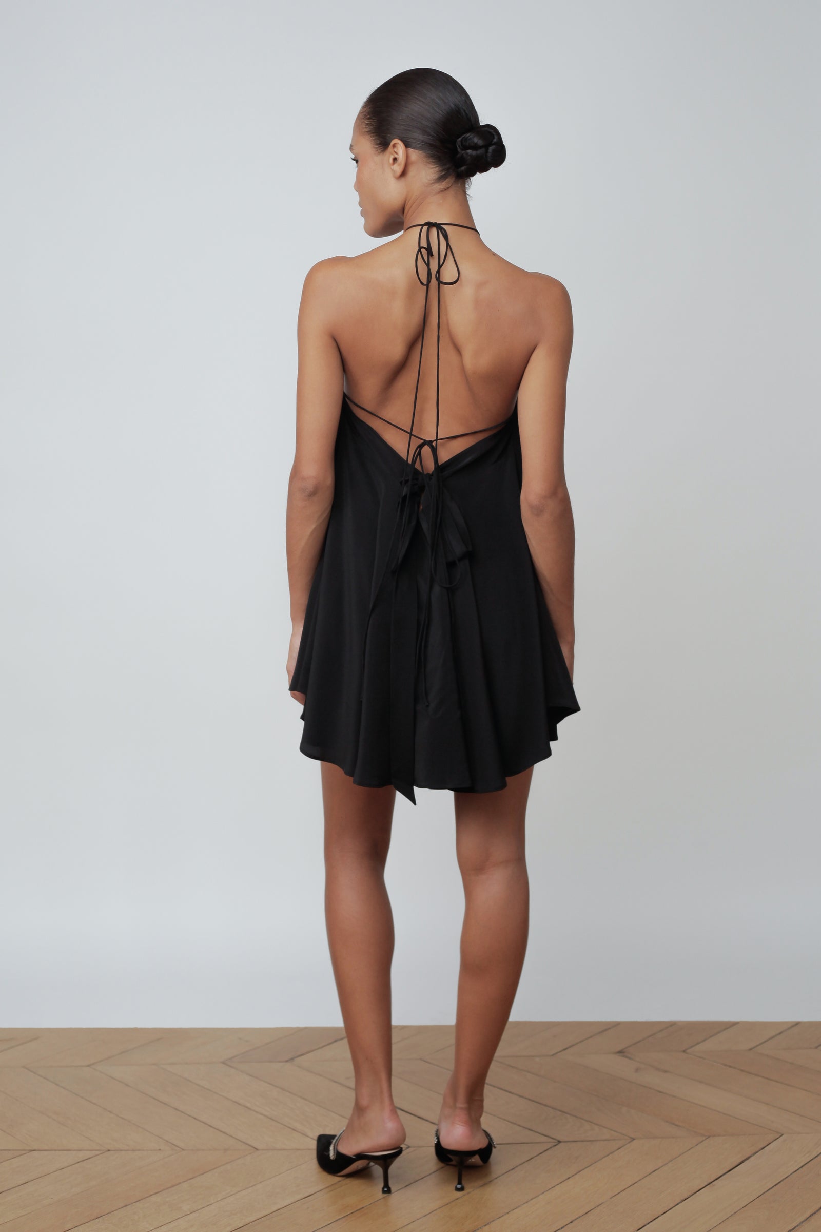 Babydoll Dress Black ATTIRE THE STUDIO Babydoll Dress Black ATTIRE THE STUDIO