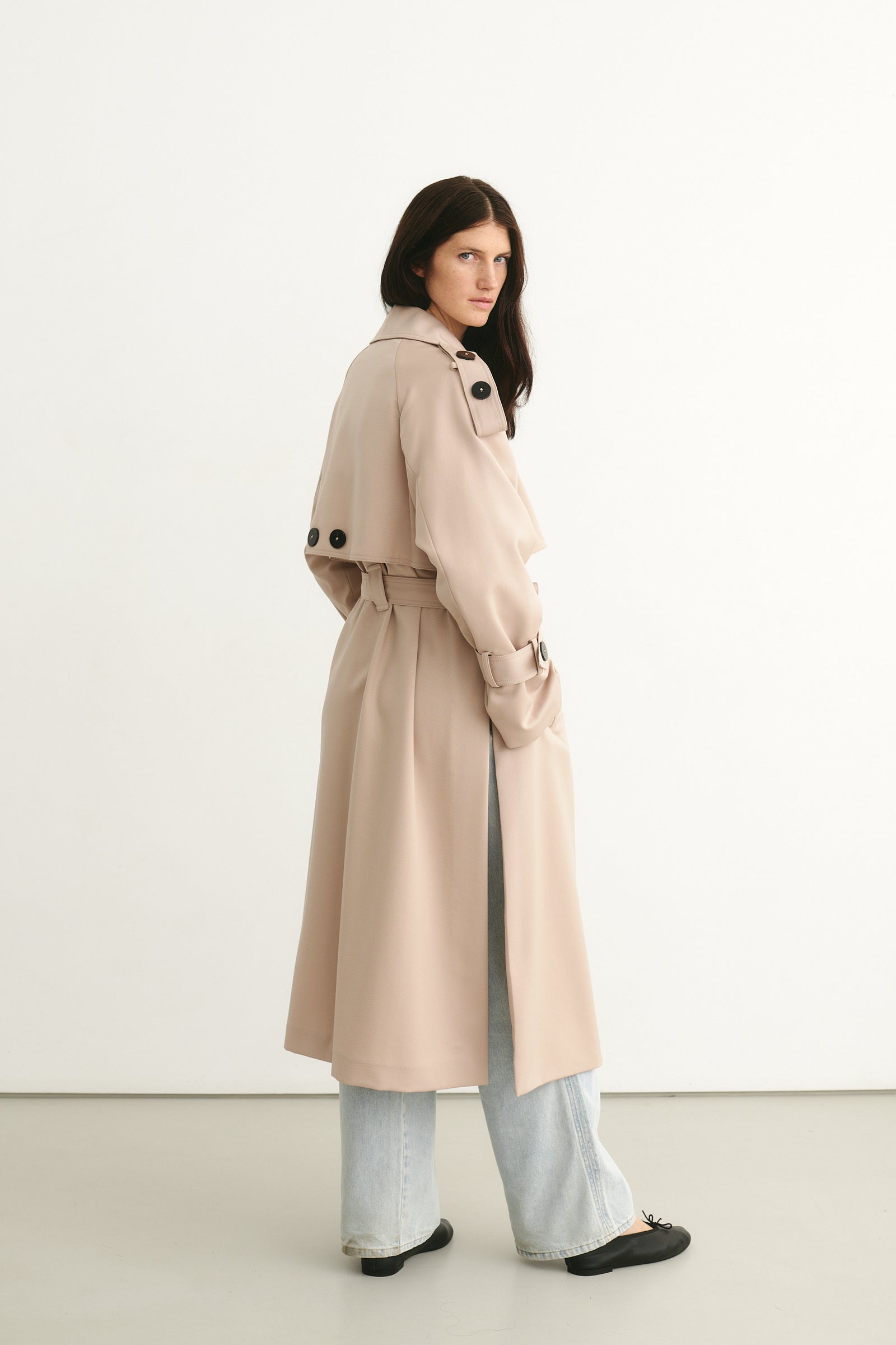 Wool Trench Coat Beige – ATTIRE THE STUDIO