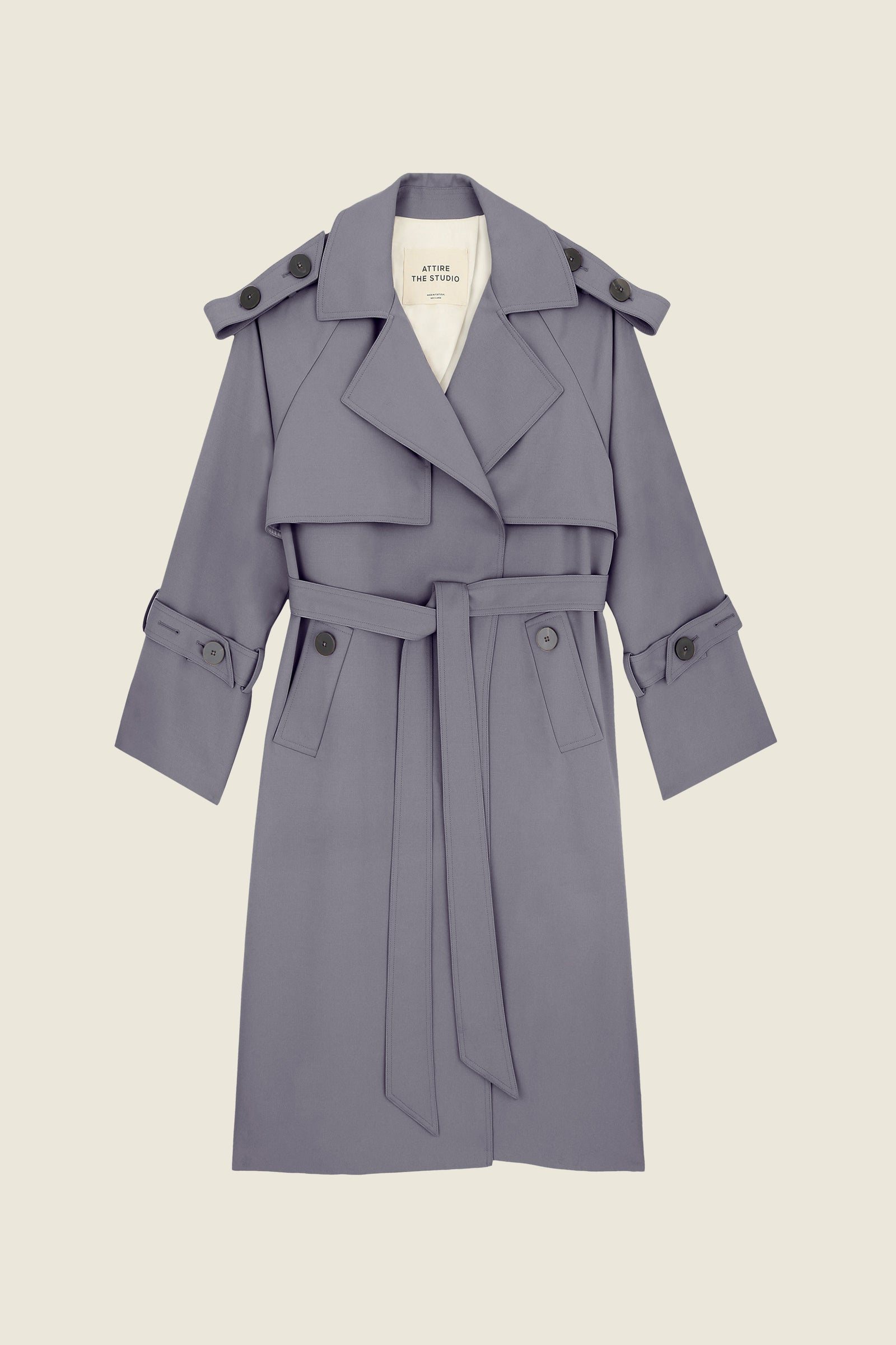 【美品】l'or 3way Trench Coat グレー Wool Trench Coat Blue-Grey – ATTIRE THE STUDIO