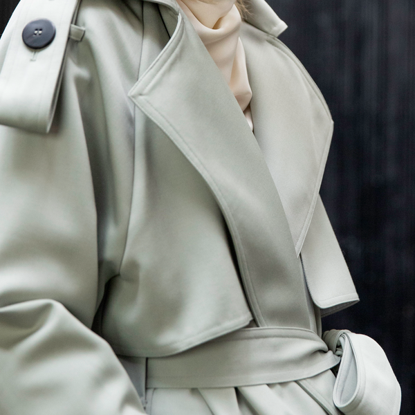 トレンチコート SAHARIENNE OVERCOAT IN SUSTAINABLE COTTON AND WOOL WoolTrenchCoatSage_grande.jpg?