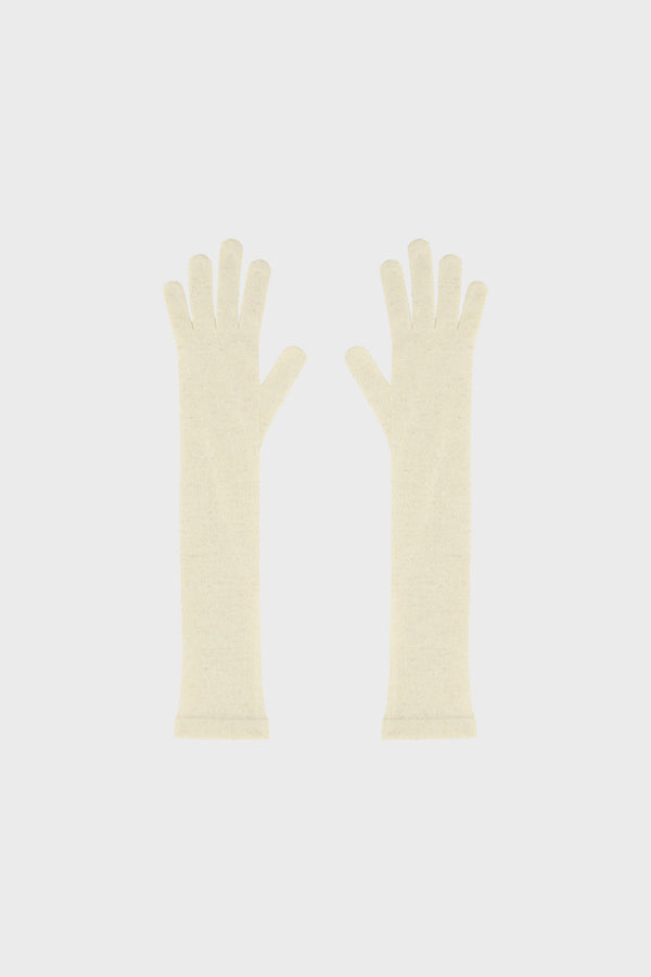Recycled Cashmere Gloves Ivory