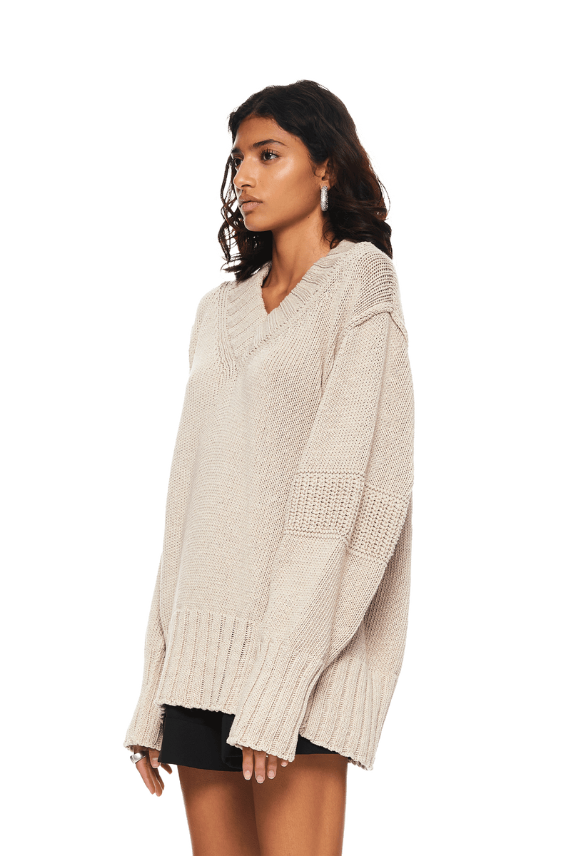 Beige oversized shop sweater