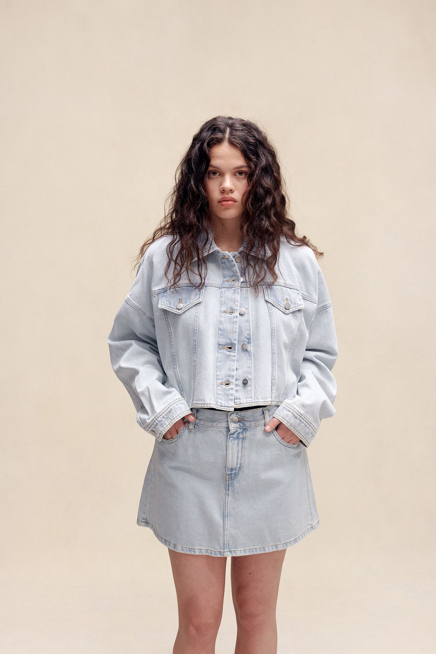 Eliza Oxford Denim Skirt Light Blue – ATTIRE THE STUDIO